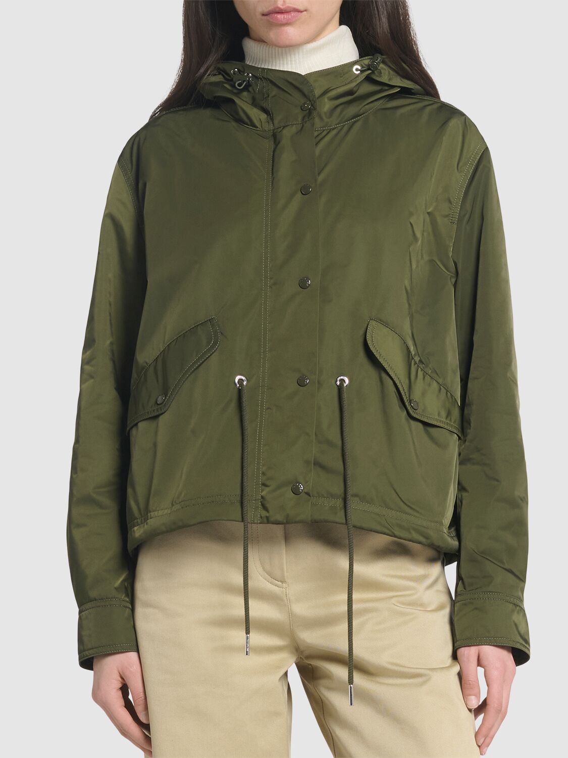 Shop Moncler Noizay Tech Short Parka