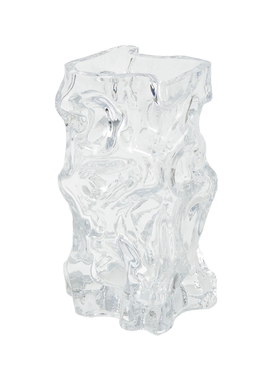 Polspotten Clear Ice Glass Vase In Transparent