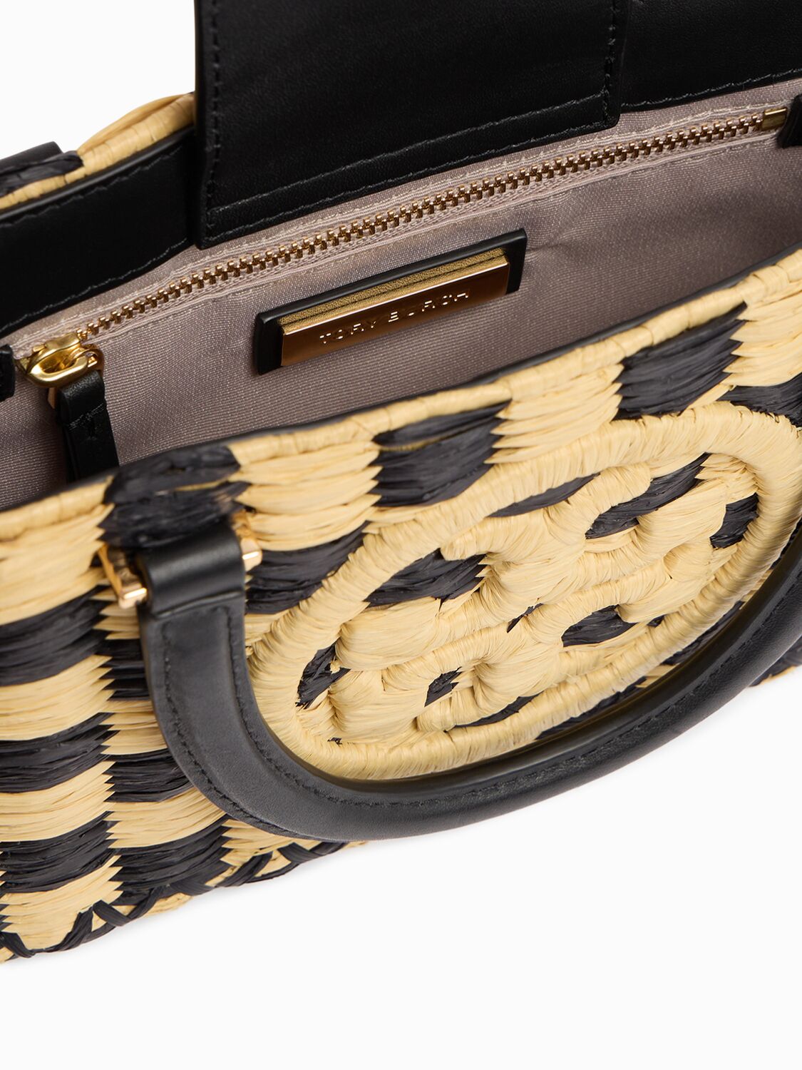 Tory Burch E/w Ella Hand-crocheted Raffia Bag