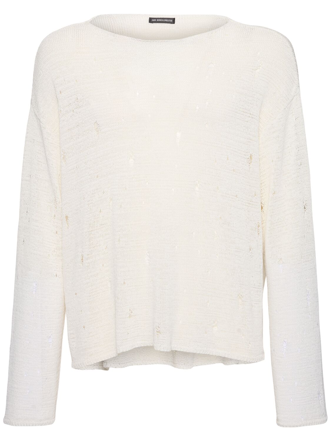 Ann Demeulemeester Lindor Open Neck Viscose Blend Sweater