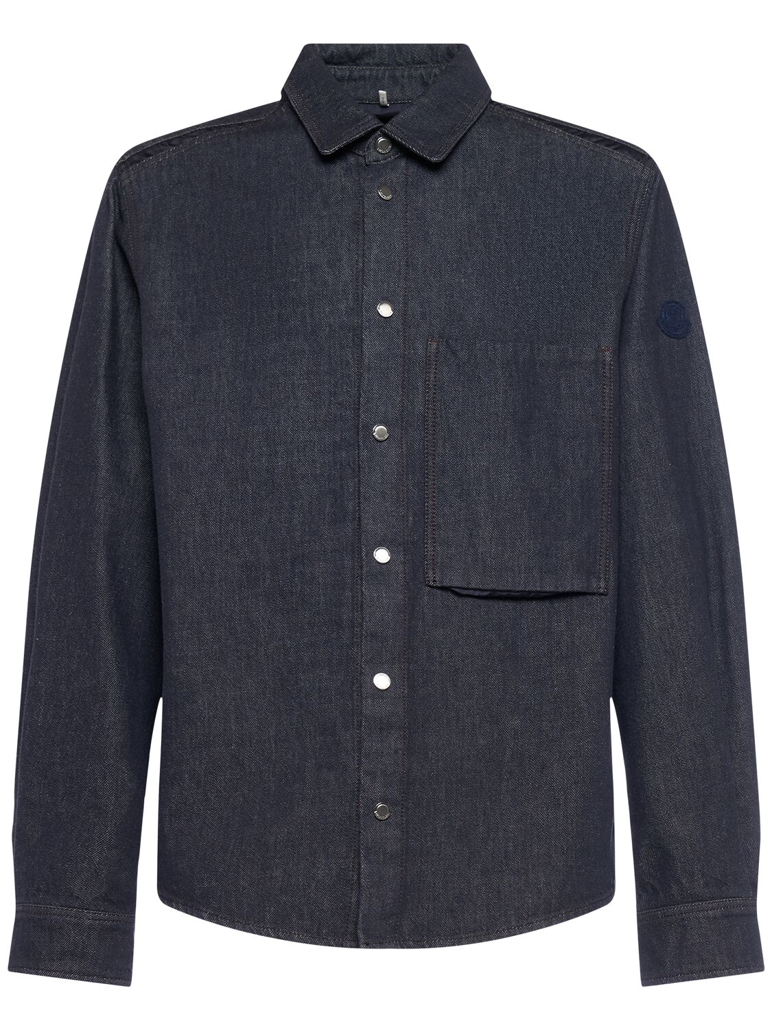 Chemise En Denim De Coton - MONCLER - Modalova