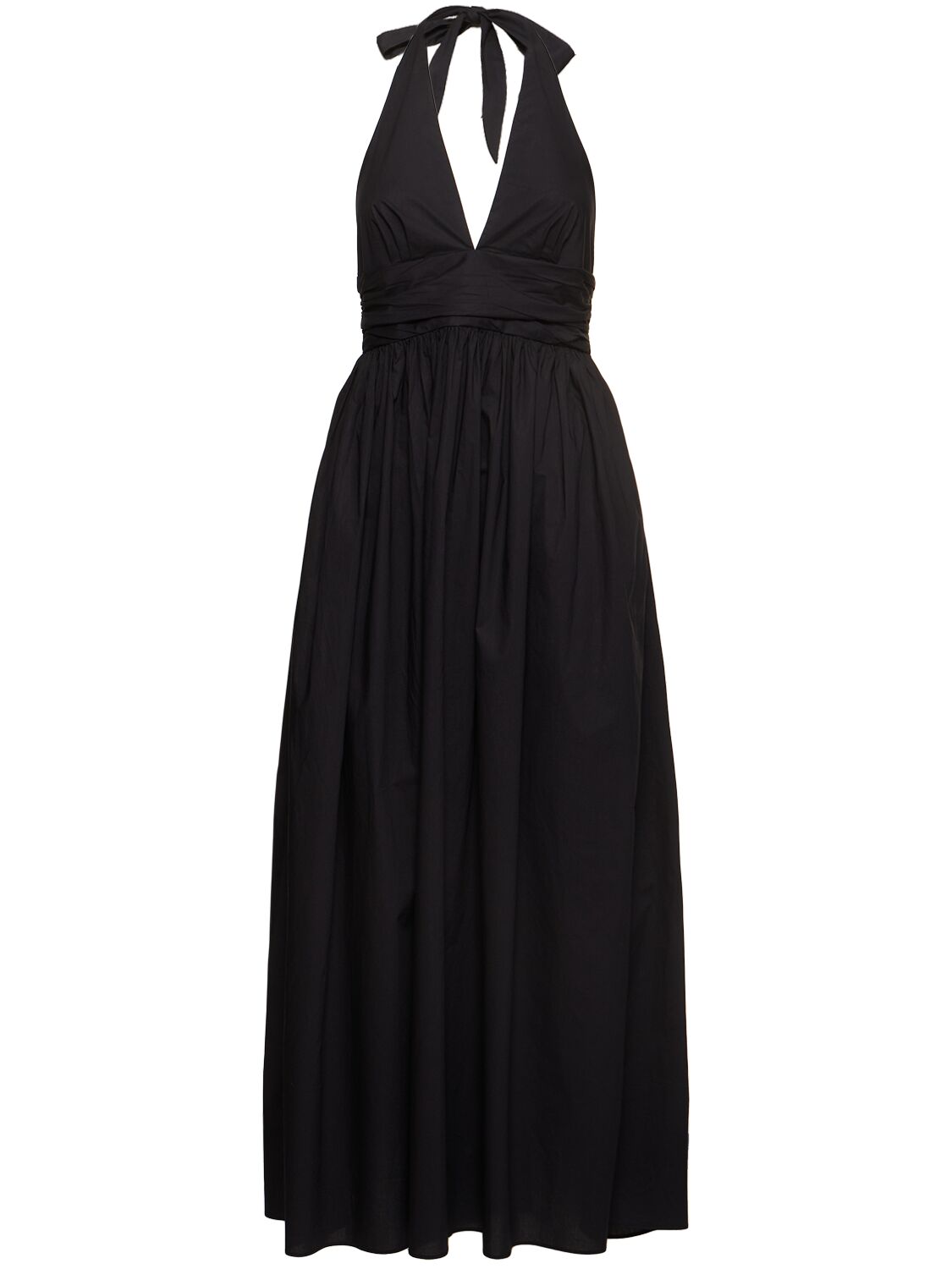 Plunge Halter Neck Long Dress