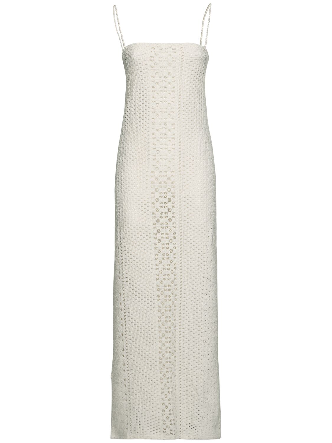 Robe Longue En Crochet Et Perles Playa - SARA CRISTINA - Modalova