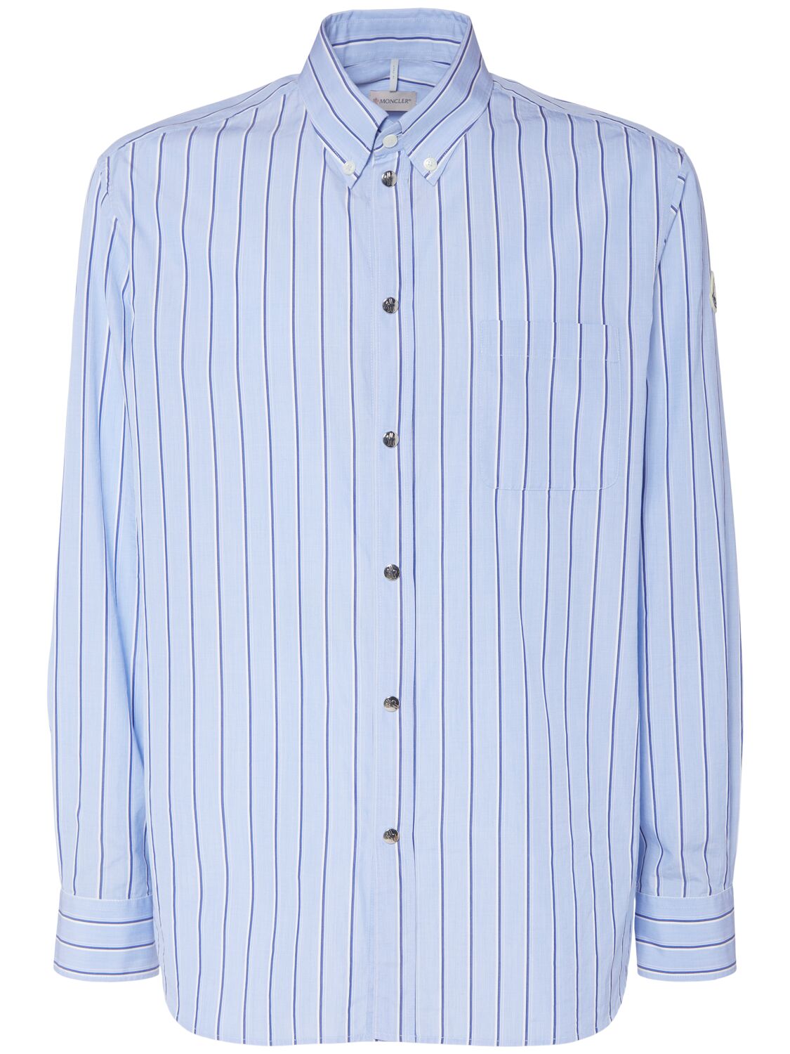 Moncler Striped Cotton Popline Shirt