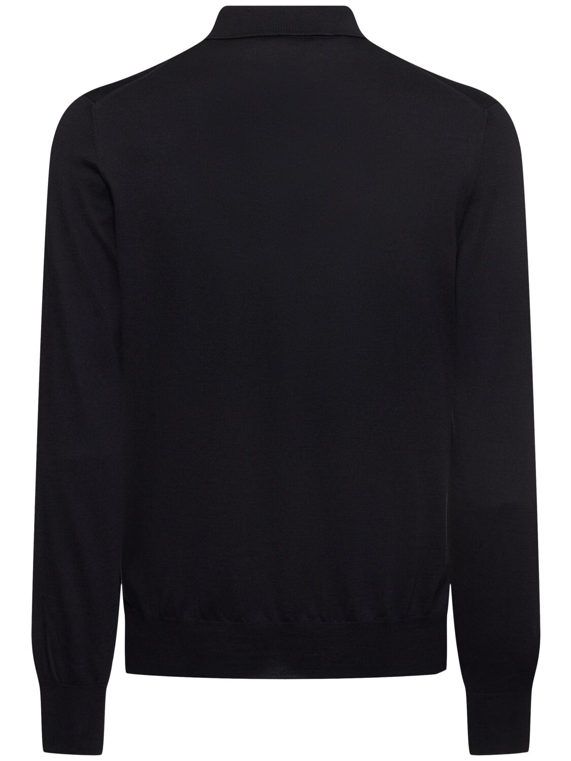 Shop Tagliatore Pablo Silk & Cotton Long Sleeved Polo