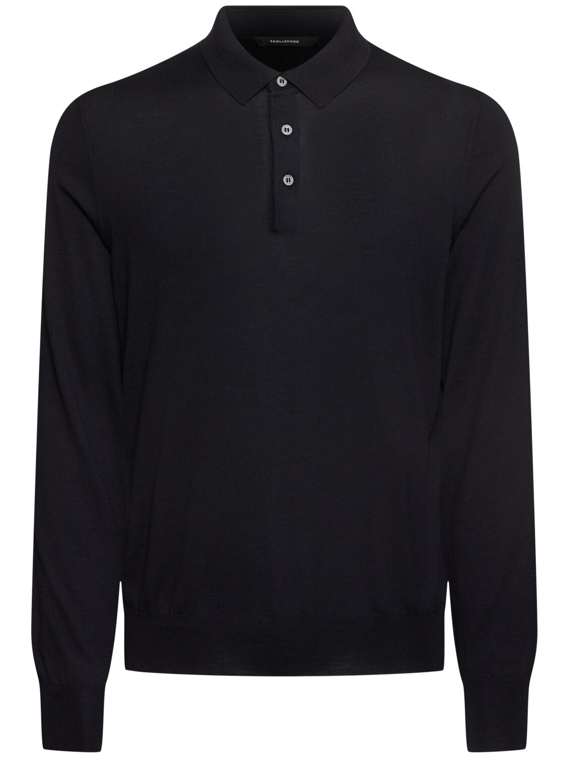 Tagliatore Pablo Silk & Cotton Long Sleeved Polo