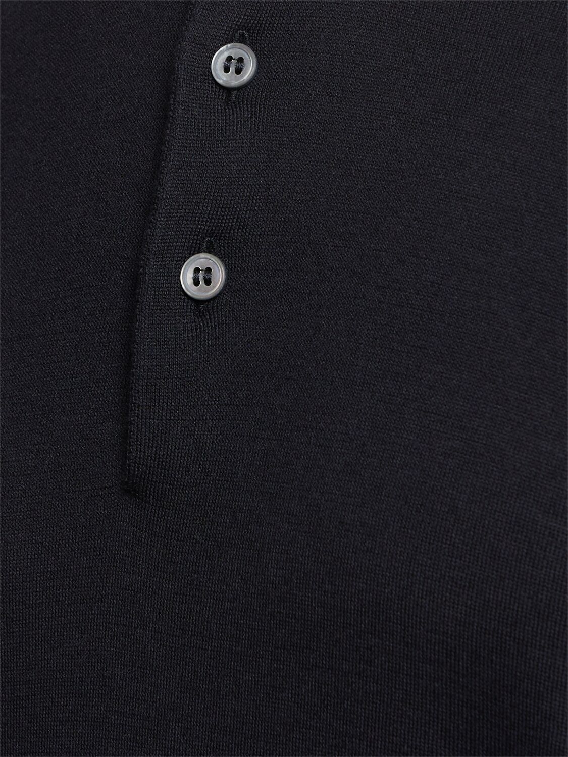 Shop Tagliatore Pablo Silk & Cotton Long Sleeved Polo