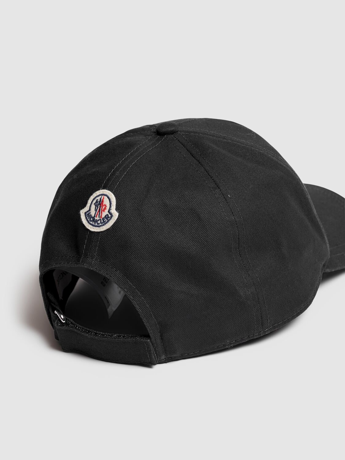 Moncler Logo Cotton Gabardine Baseball Cap