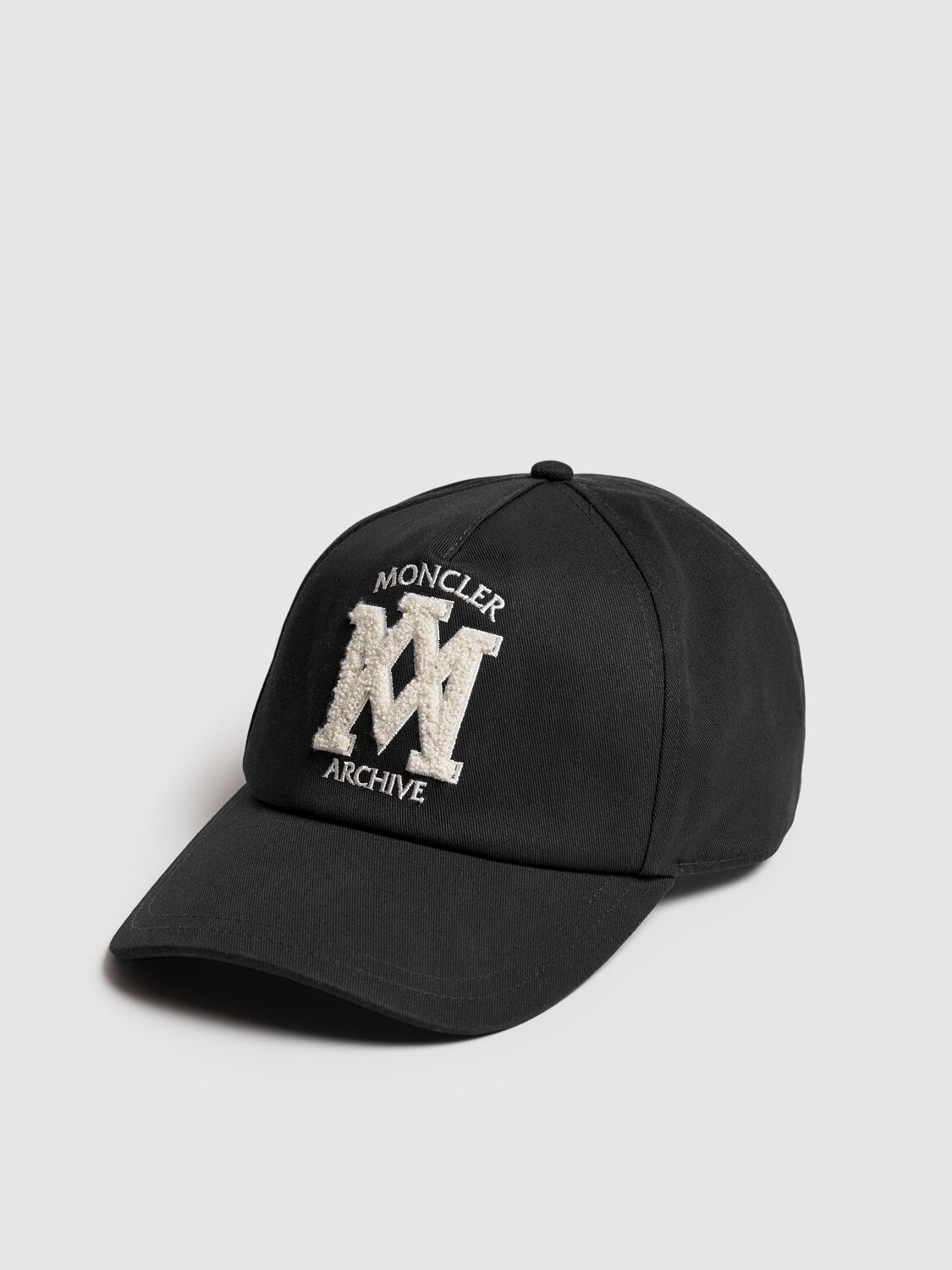 Moncler Logo Cotton Gabardine Baseball Cap