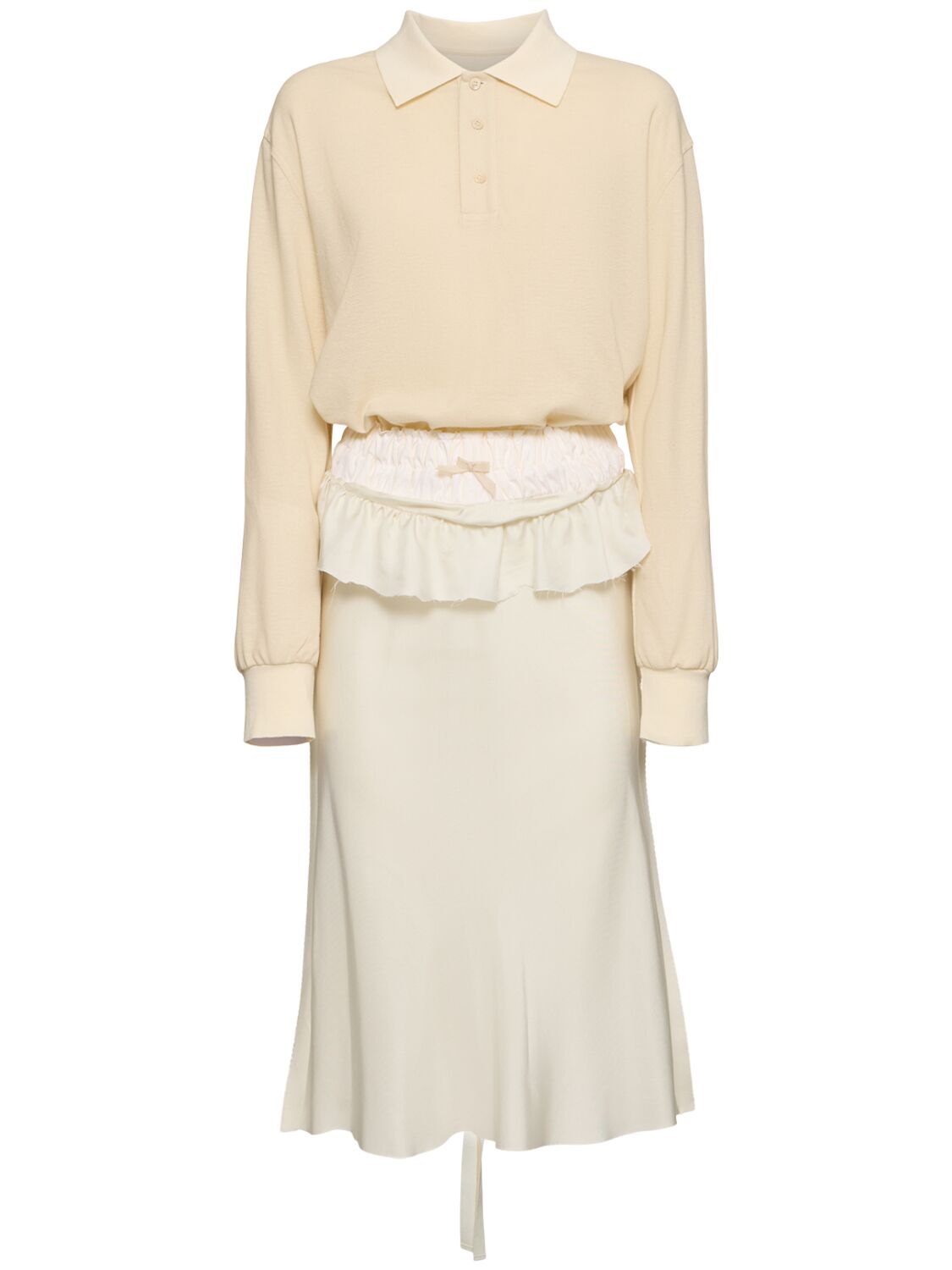 Layered Cotton Blend Midi Dress - MAISON MARGIELA - Modalova