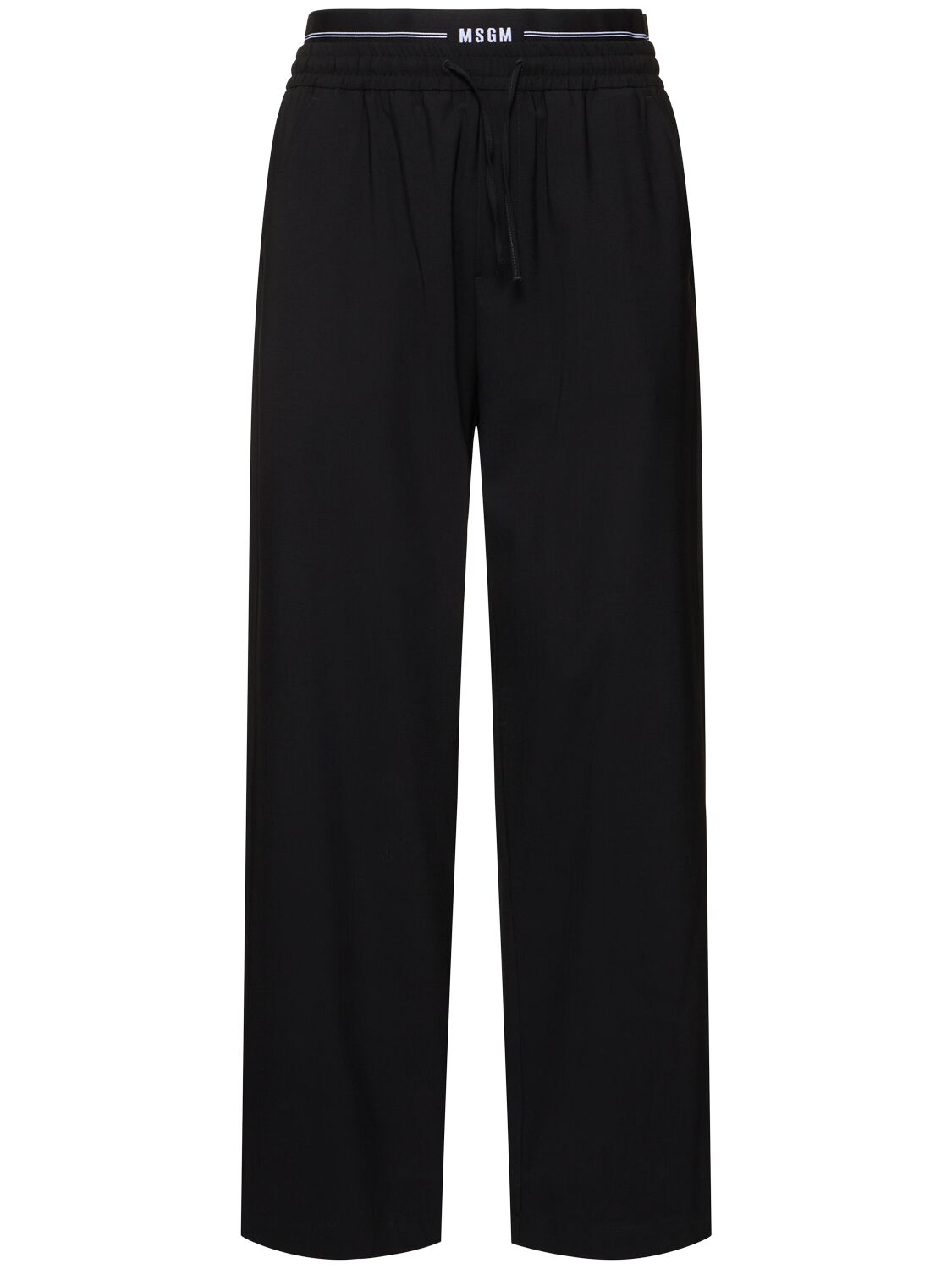 Casual Wool Pants - MSGM - Modalova