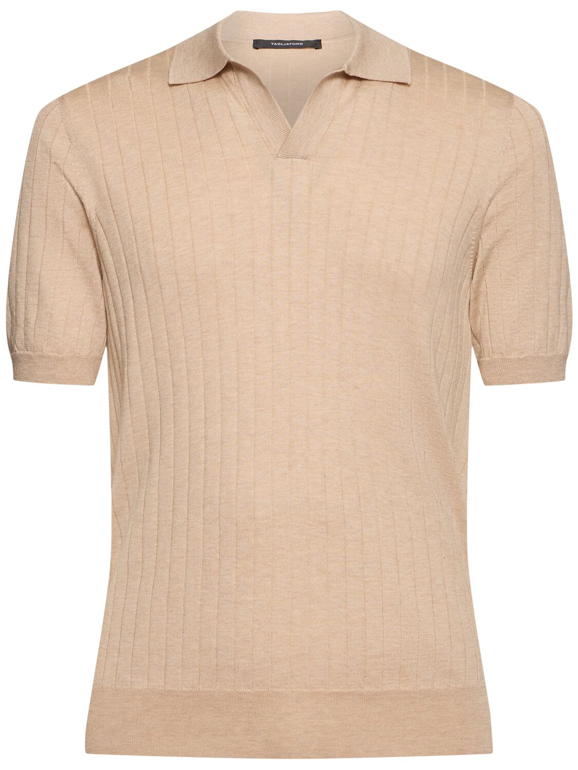 Tagliatore Posh Ribbed Silk & Cotton Polo