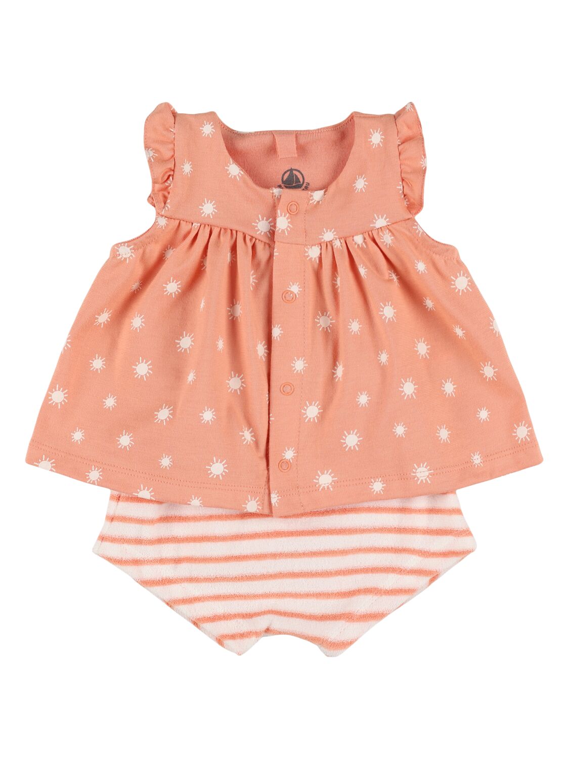 Petit Bateau Cotton Jersey Top & Diaper Cover