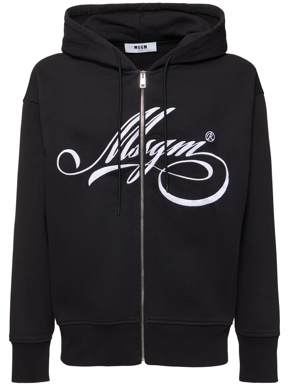 Zip-up Cotton Sweatshirt - MSGM - Modalova
