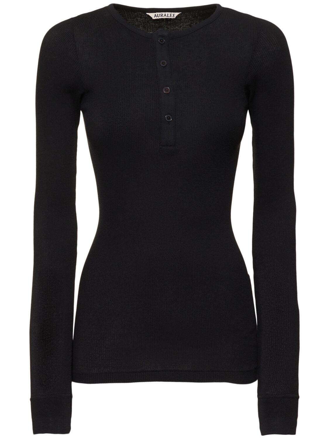T-shirt Boutonné En Coton - AURALEE - Modalova