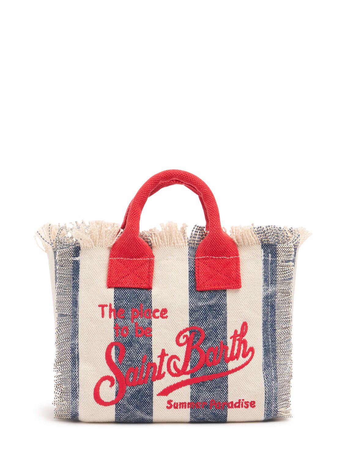 Mc2 Saint Barth Striped Cotton Tote Bag