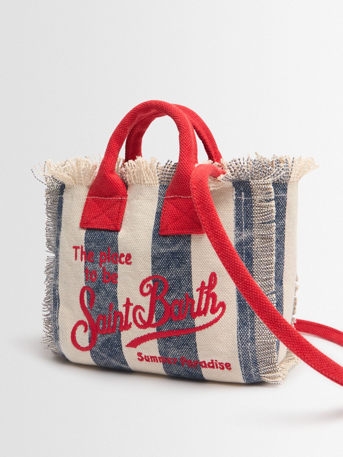 Mc2 Saint Barth Striped Cotton Tote Bag