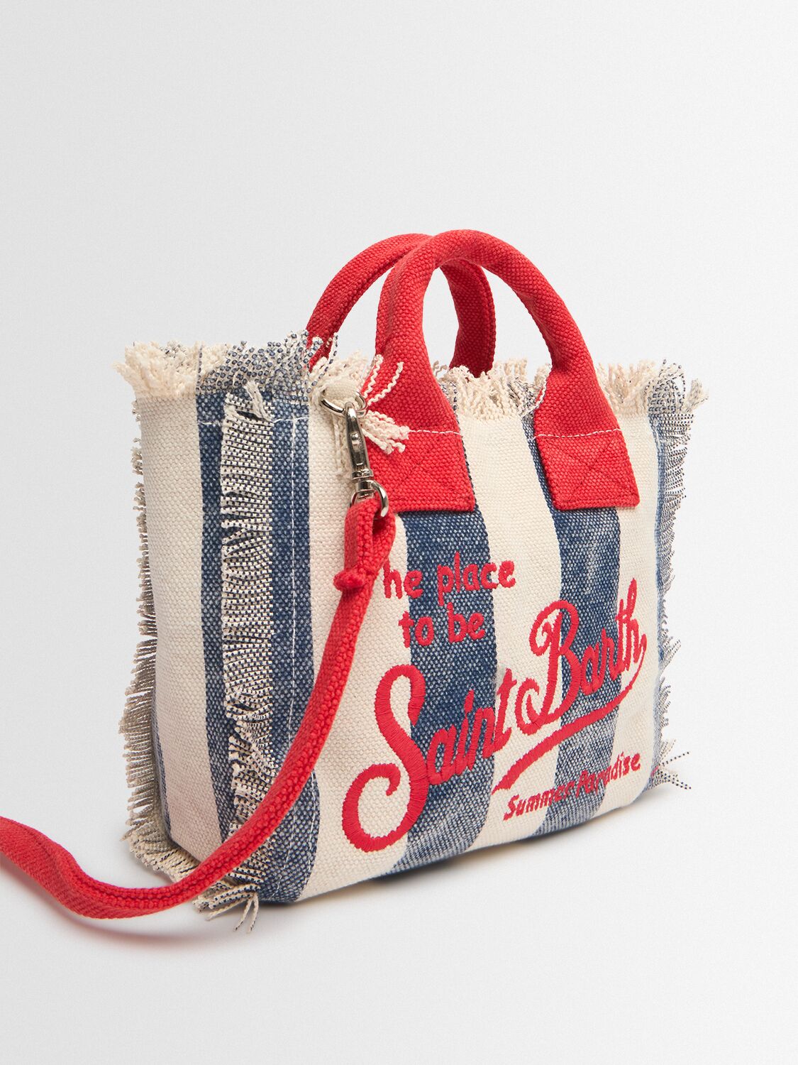 Mc2 Saint Barth Striped Cotton Tote Bag