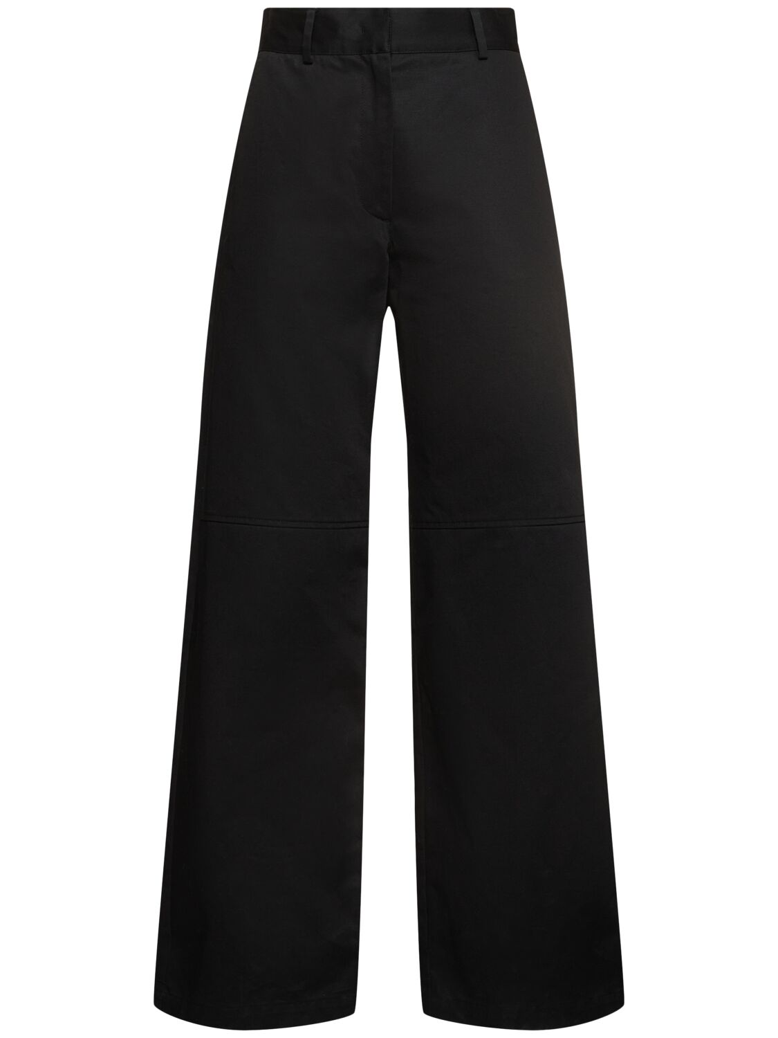 High Rise Cotton Straight Pants