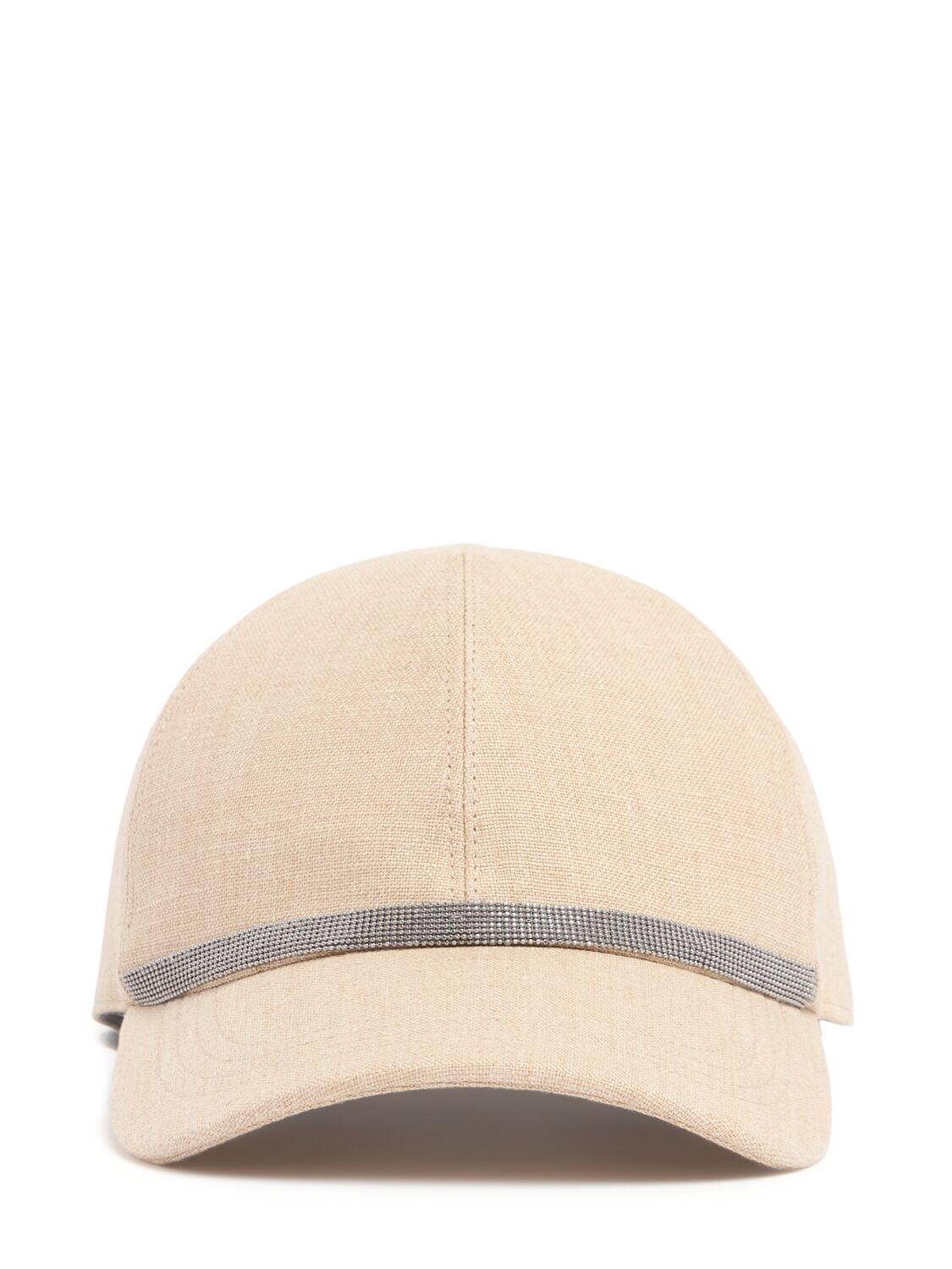 Casquette En Lin Embelli - BRUNELLO CUCINELLI - Modalova