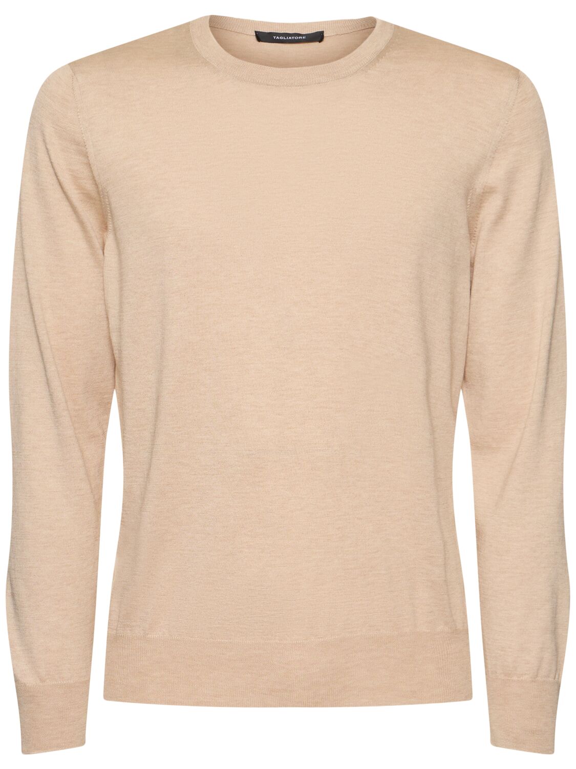 Pull-over En Soie Et Coton À Col Rond Gray - TAGLIATORE - Modalova