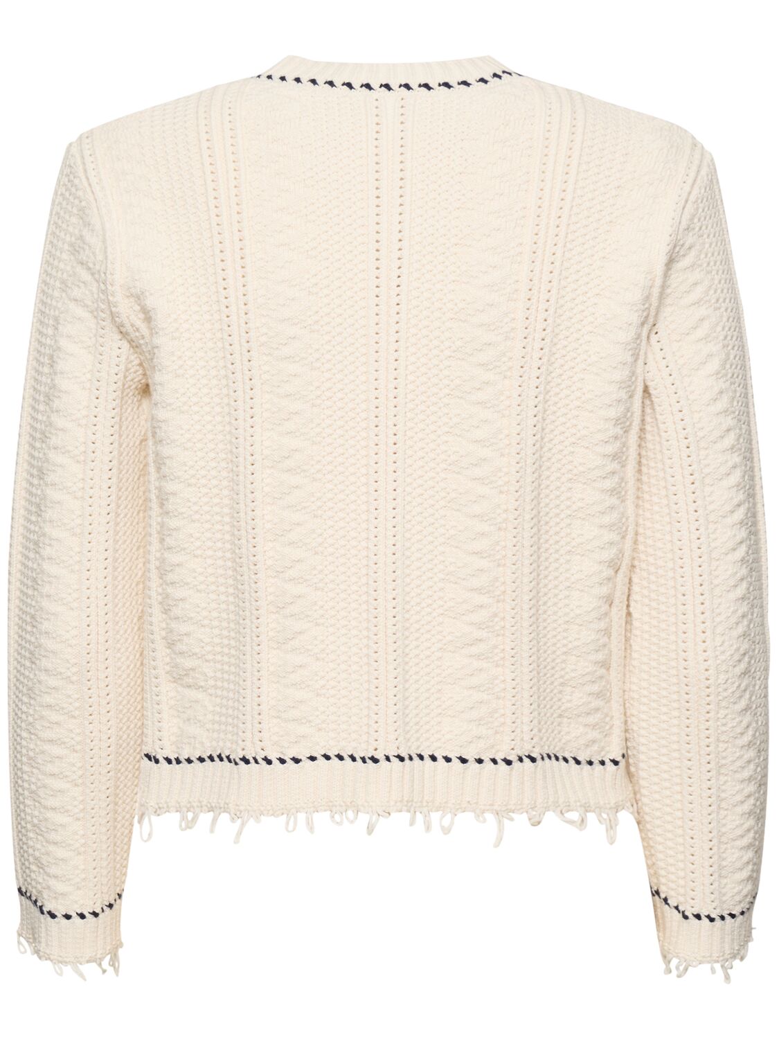 Alexander Mcqueen Cotton Blend Knit Cardigan