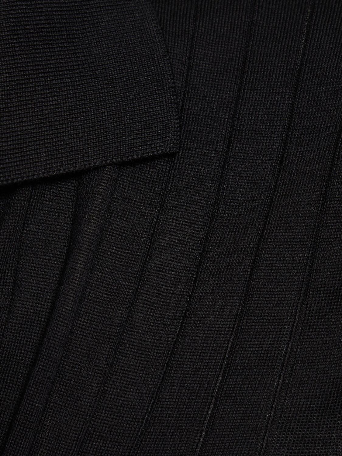 Shop Tagliatore Posh Ribbed Silk & Cotton Polo