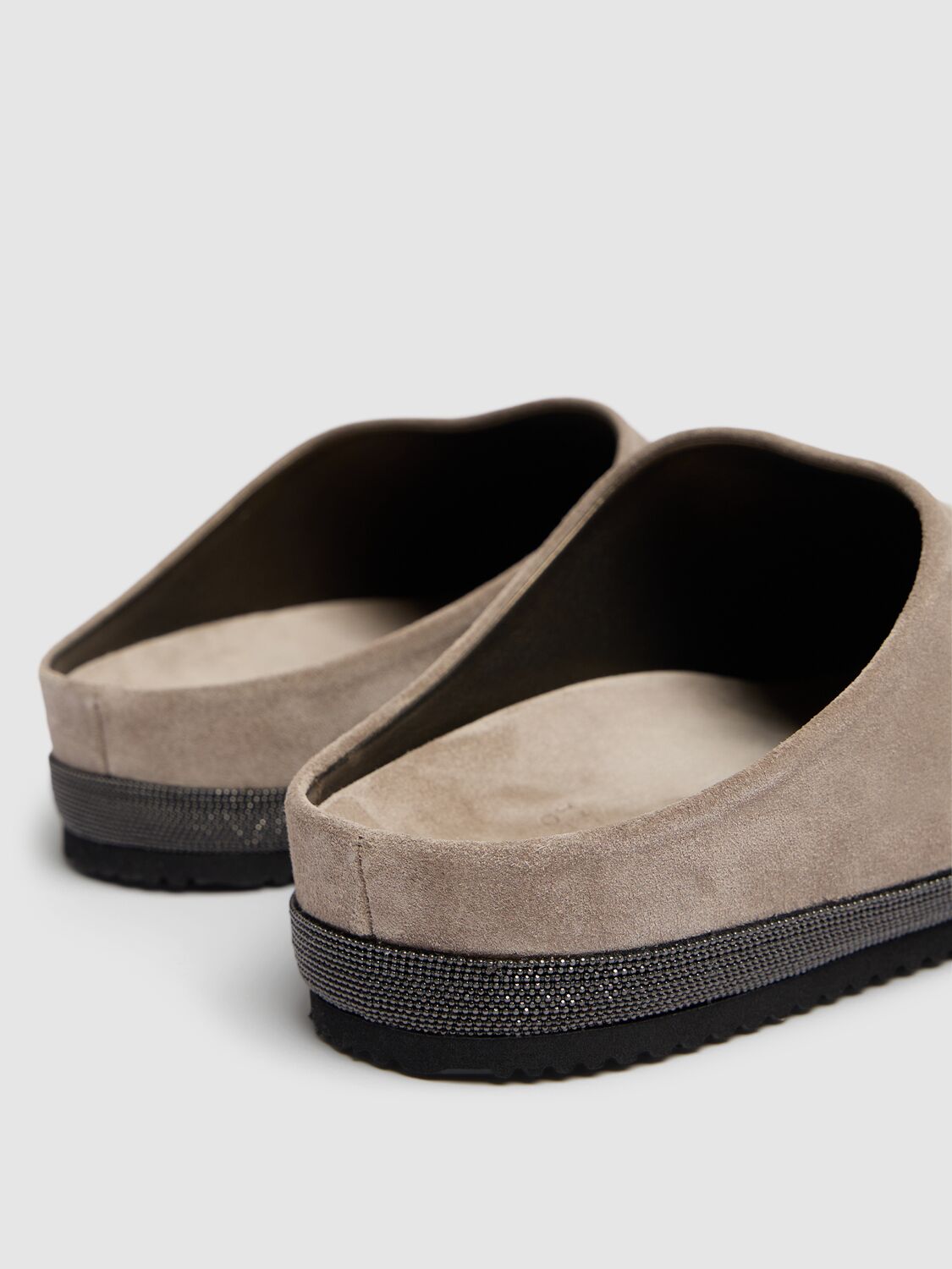 Brunello Cucinelli Croc Embossed Suede Slipper