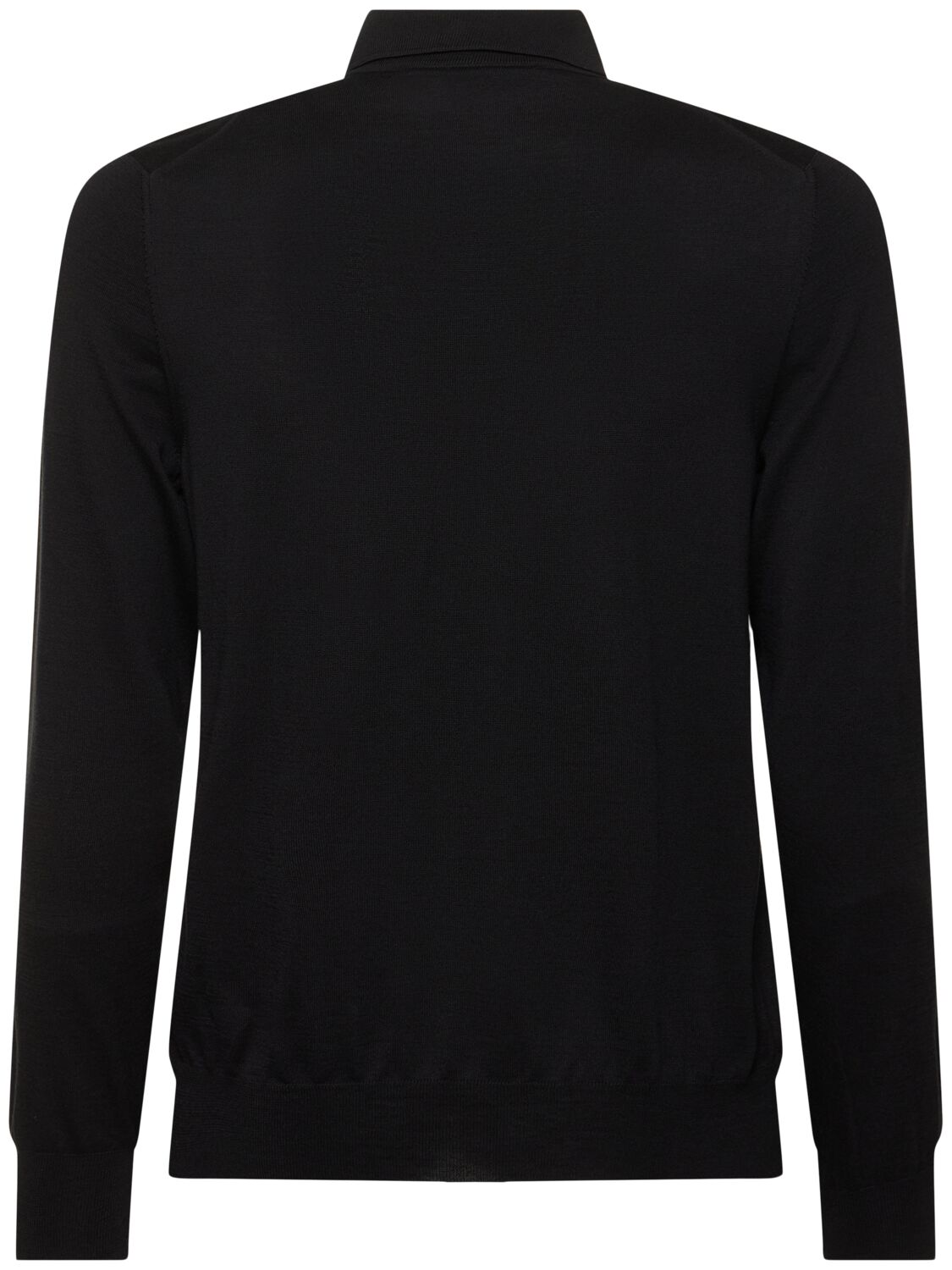 Shop Tagliatore Pablo Silk & Cotton Long Sleeved Polo