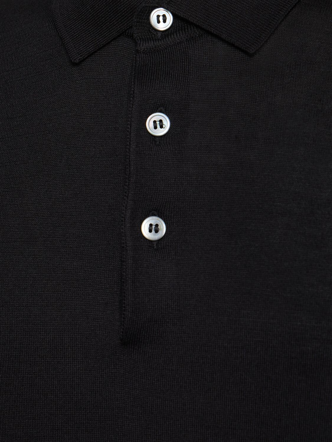 Shop Tagliatore Pablo Silk & Cotton Long Sleeved Polo