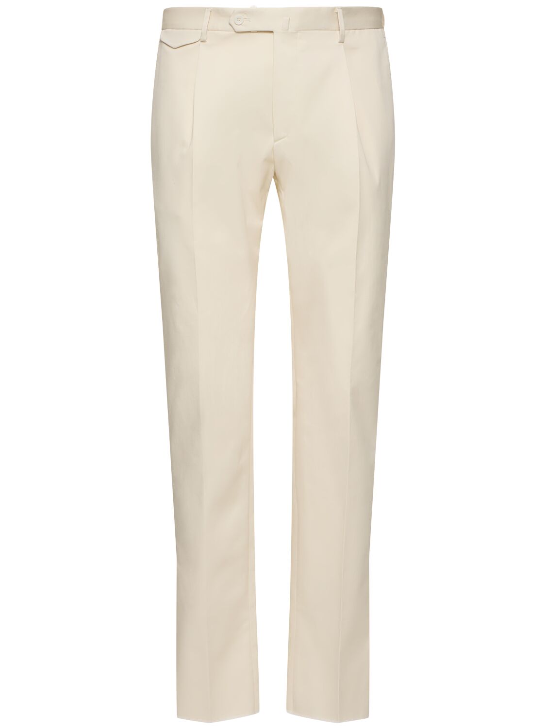 Tagliatore Pleated Stretch Cotton Pants