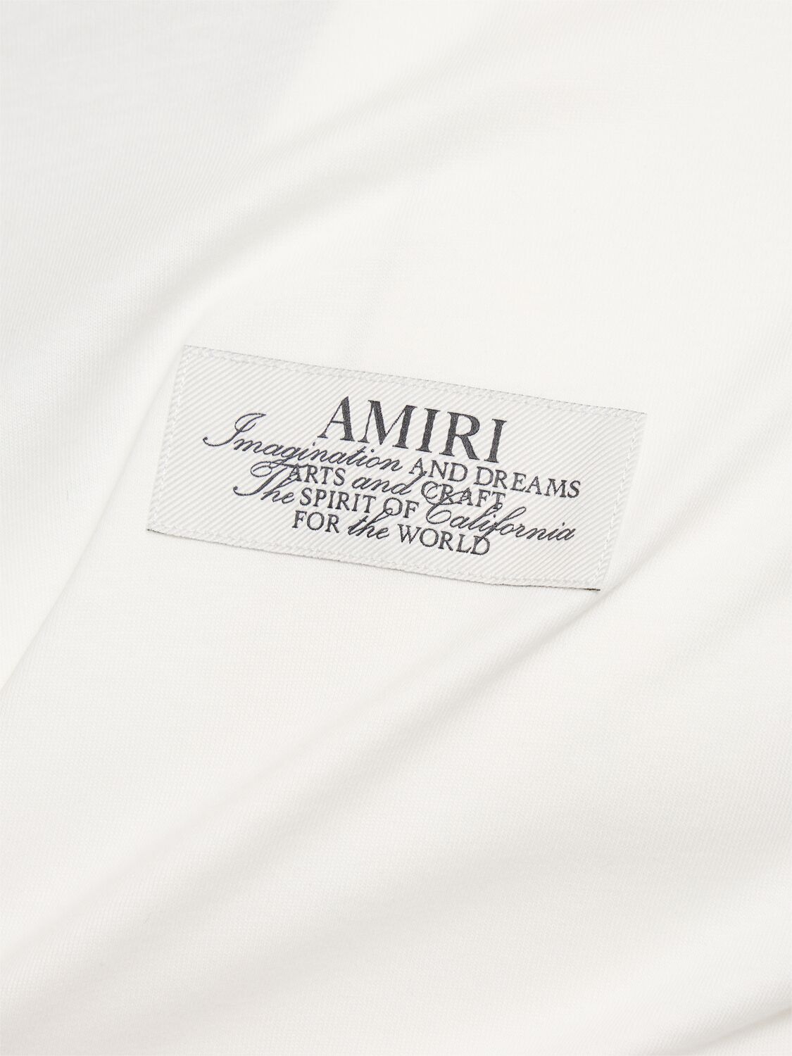 Amiri Black Crewneck T-shirt With Logo Lettering On Front And Rear
