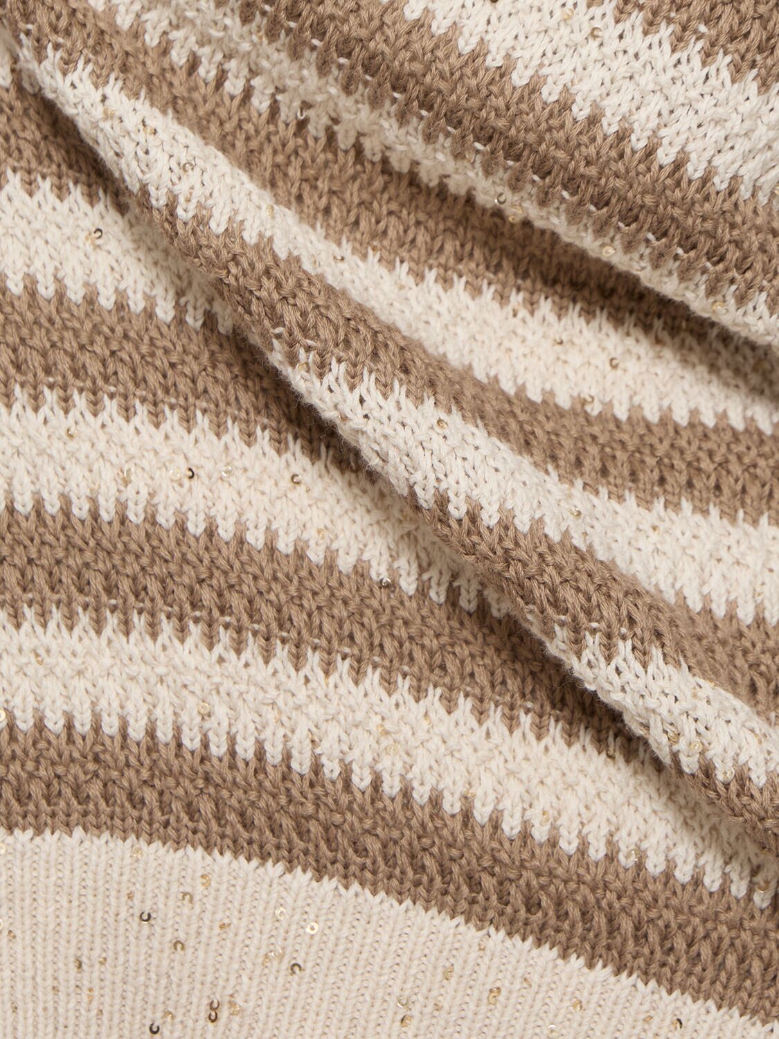 Brunello Cucinelli Cotton Blend Sweater In Neutral