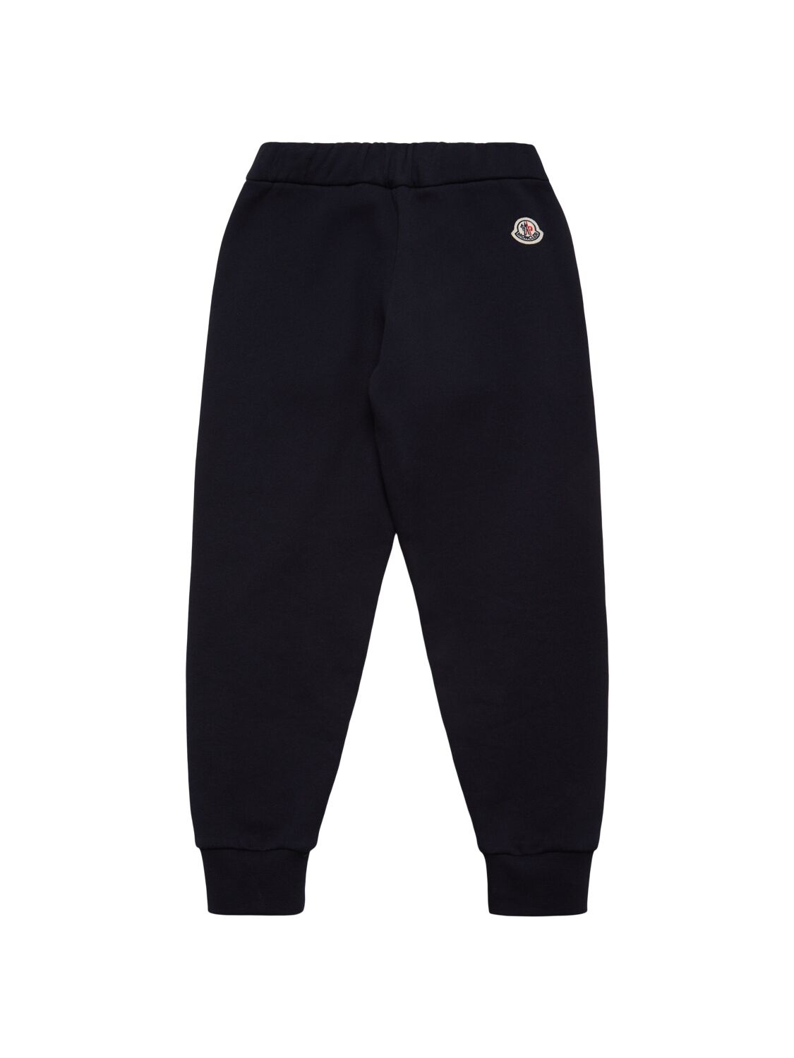 Moncler Varsity Logo Cotton Sweatpants In Black