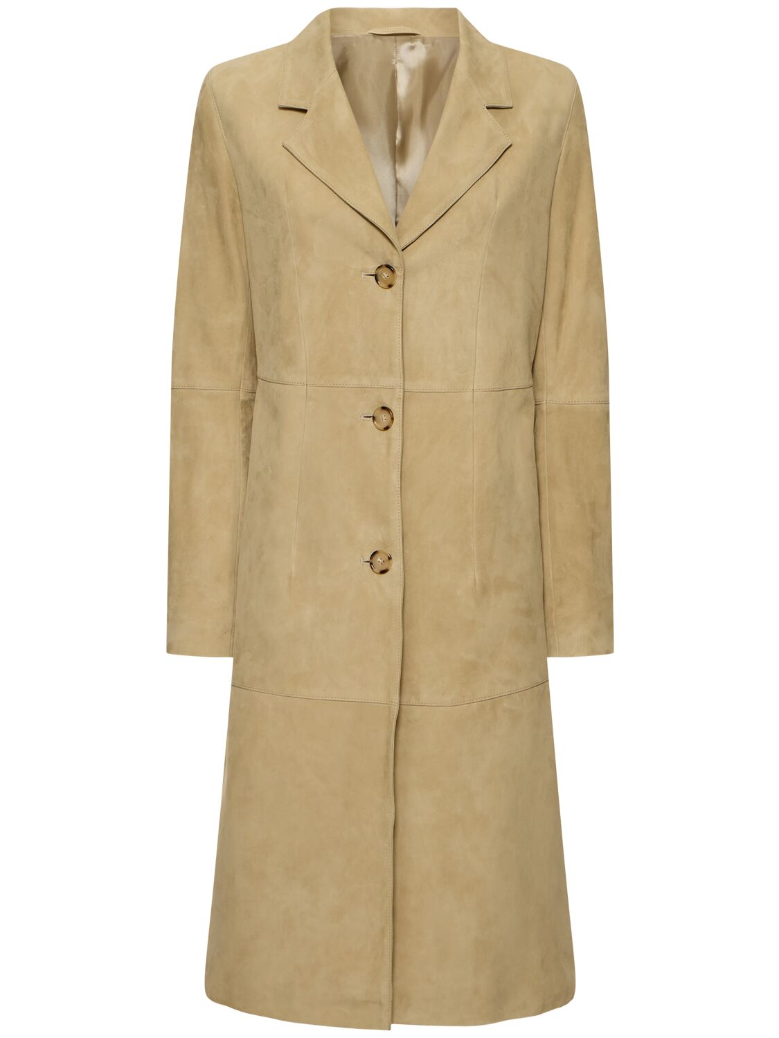 Manteau En Daim Cinched - TOTEME - Modalova