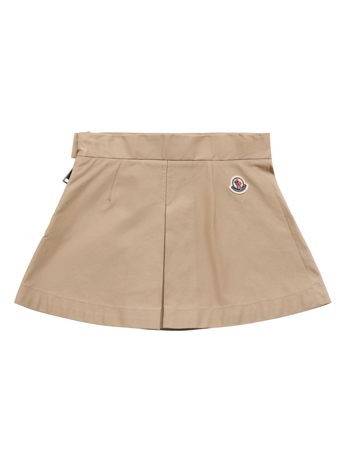 Moncler Pleated Cotton Blend Gabardine Skirt
