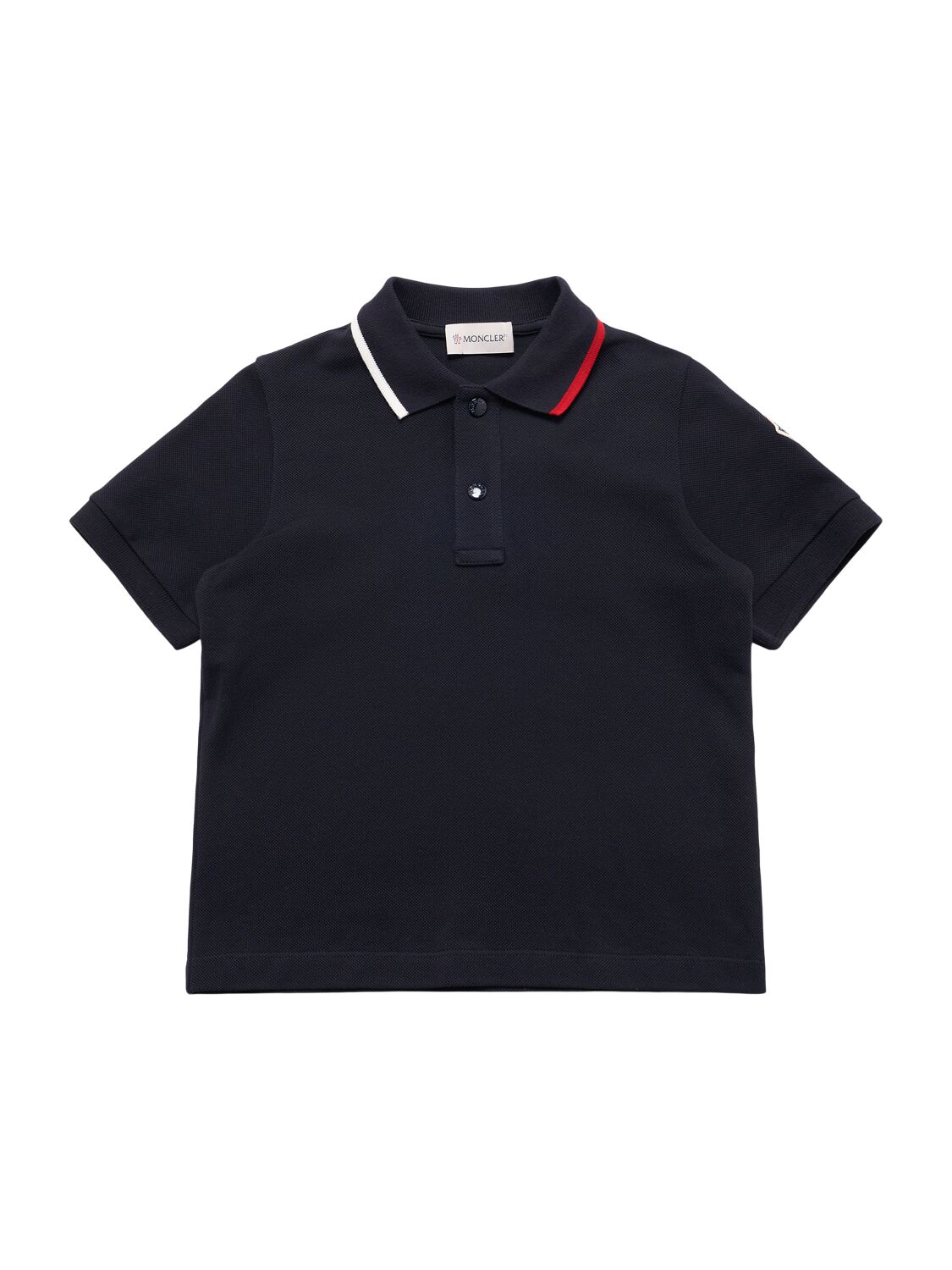 MONCLER Logo Cotton Piquet Polo Shirt