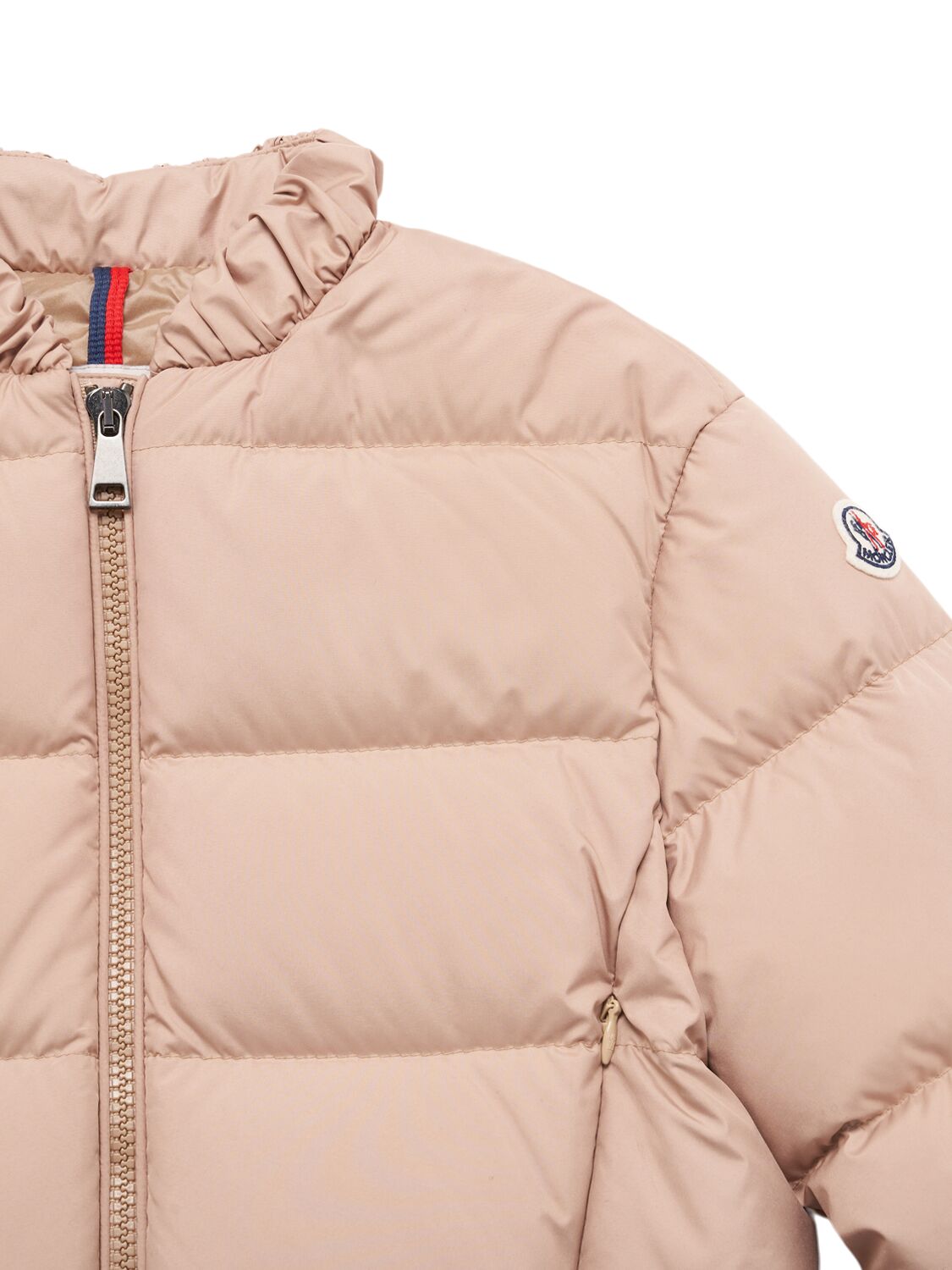 Moncler Ora Tech Down Jacket In Pink