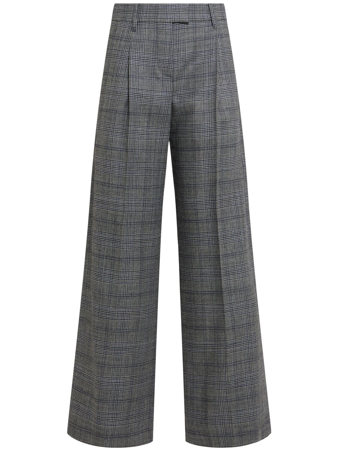 Pantalon En Laine Prince-de-galles - BRUNELLO CUCINELLI - Modalova