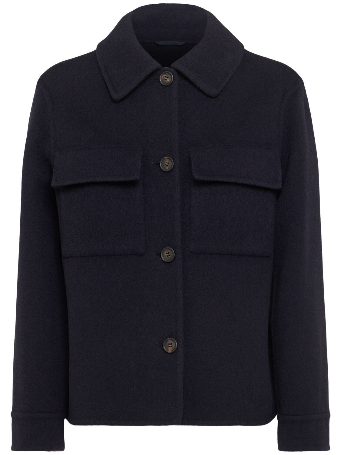 Manteau Court En Laine Mélangée - BRUNELLO CUCINELLI - Modalova