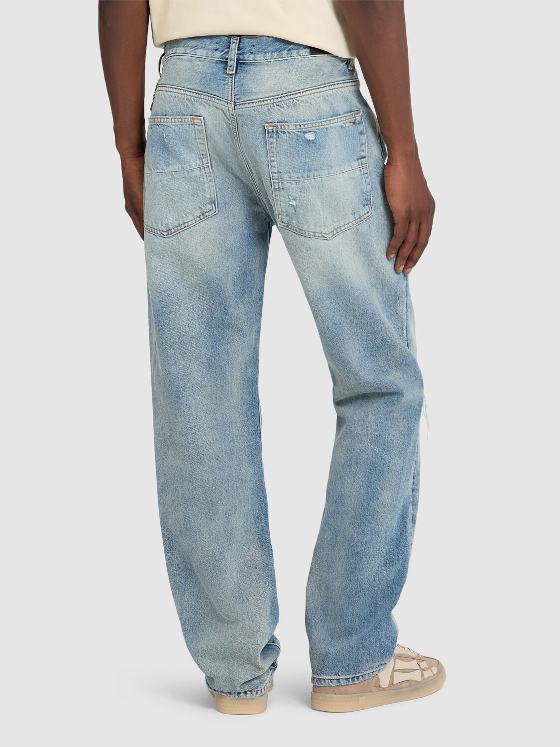 Amiri Straight Leg Mid-rise Distressed Trousers