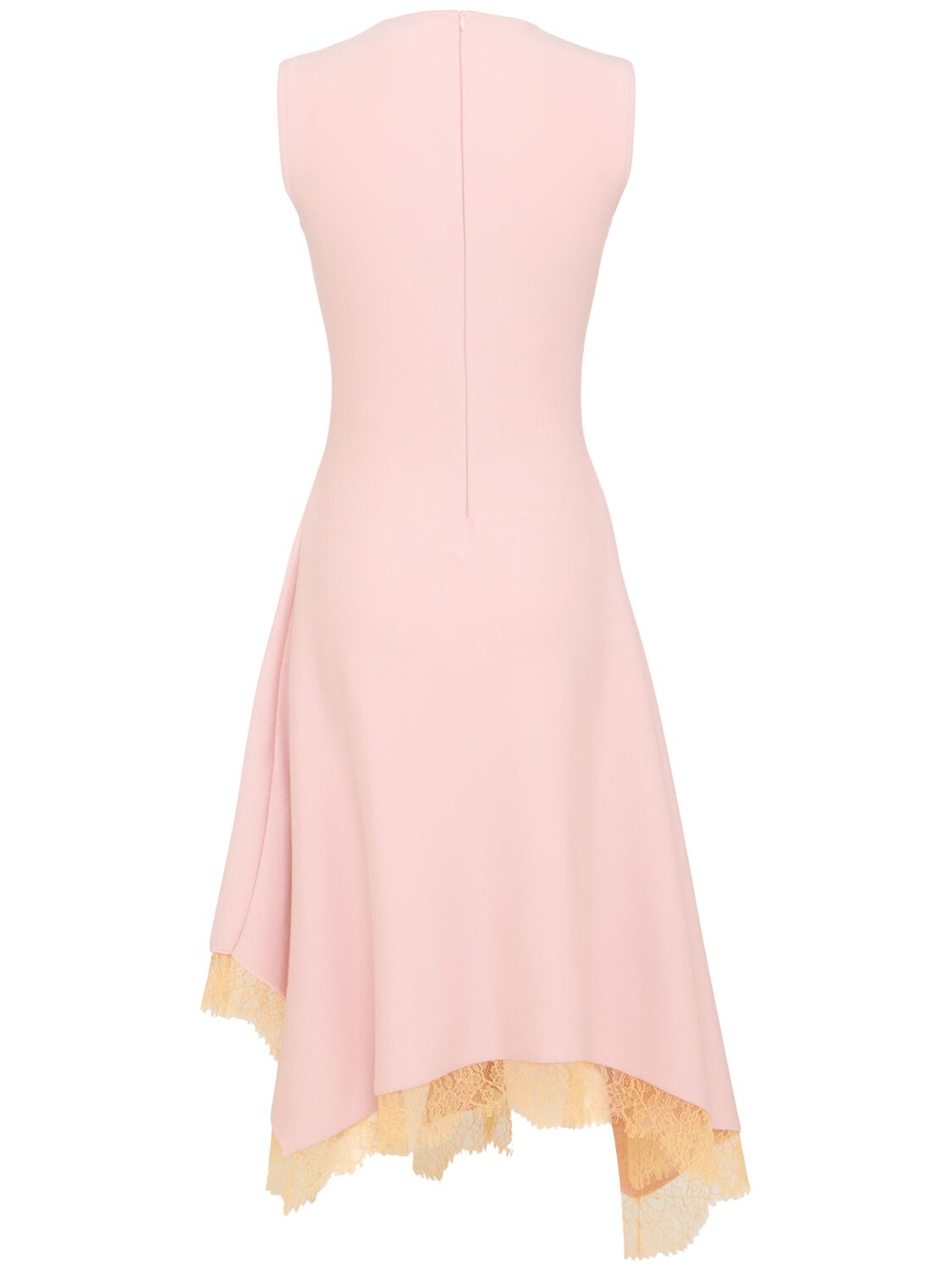 Alexander Mcqueen Asymmetric Viscose Blend Midi Dress