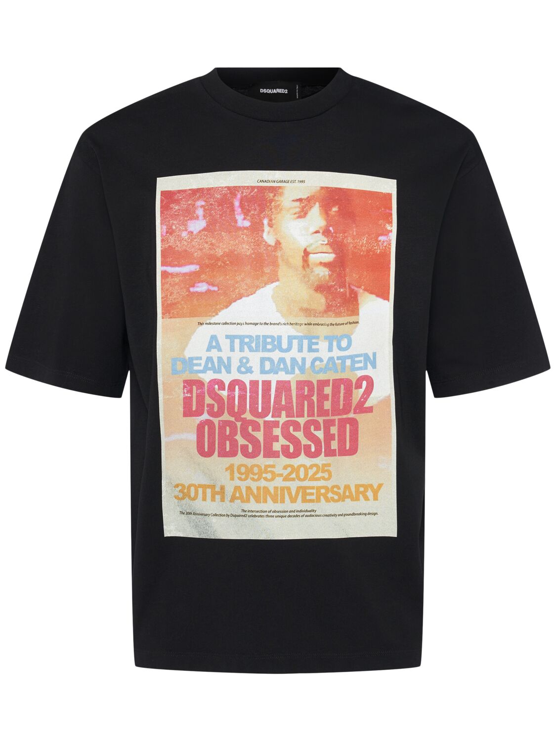 Dsquared2 Loose Fit Cotton T-shirt In Black