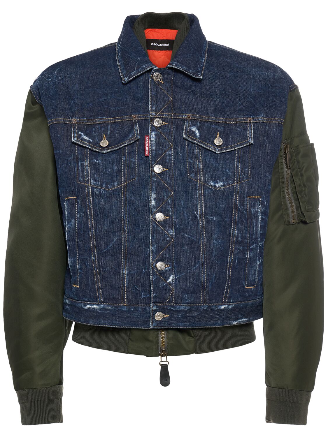 Veste Bomber Aviateur Hybride - DSQUARED2 - Modalova