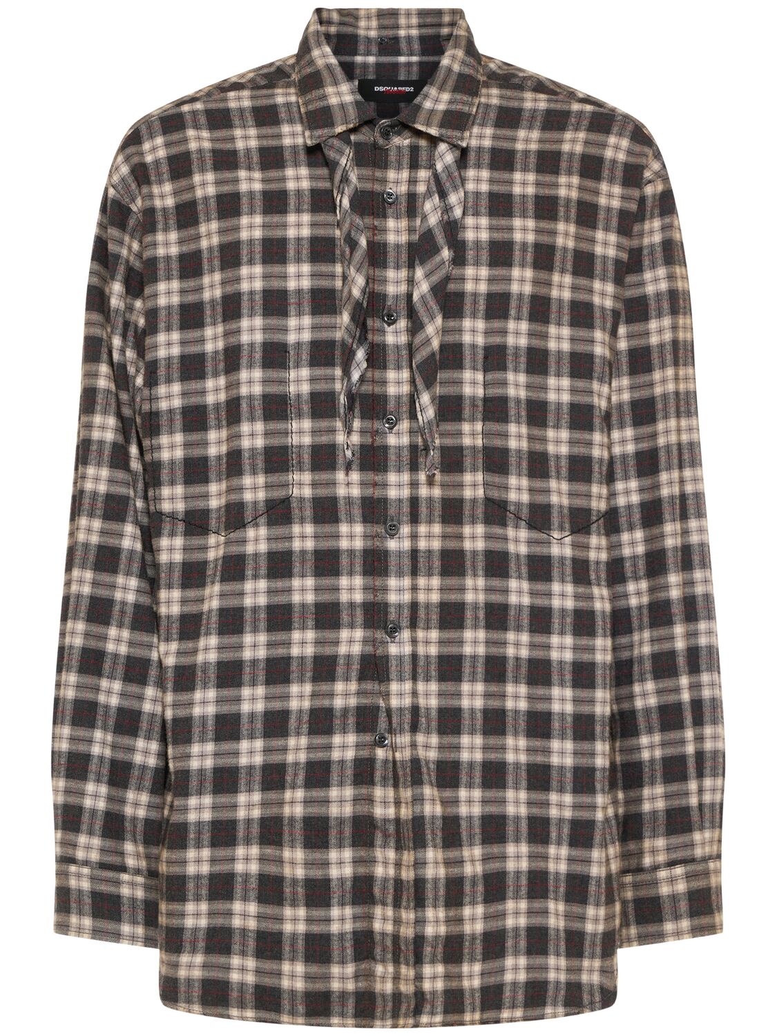 Magliano Butch Check Cotton Shirt - DSQUARED2 - Modalova