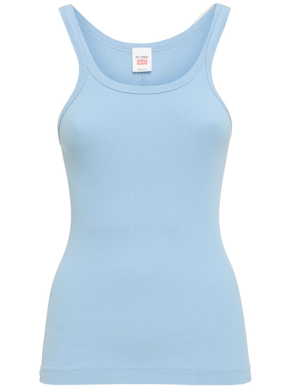 Re/done Ribbed Cotton Tank Top
