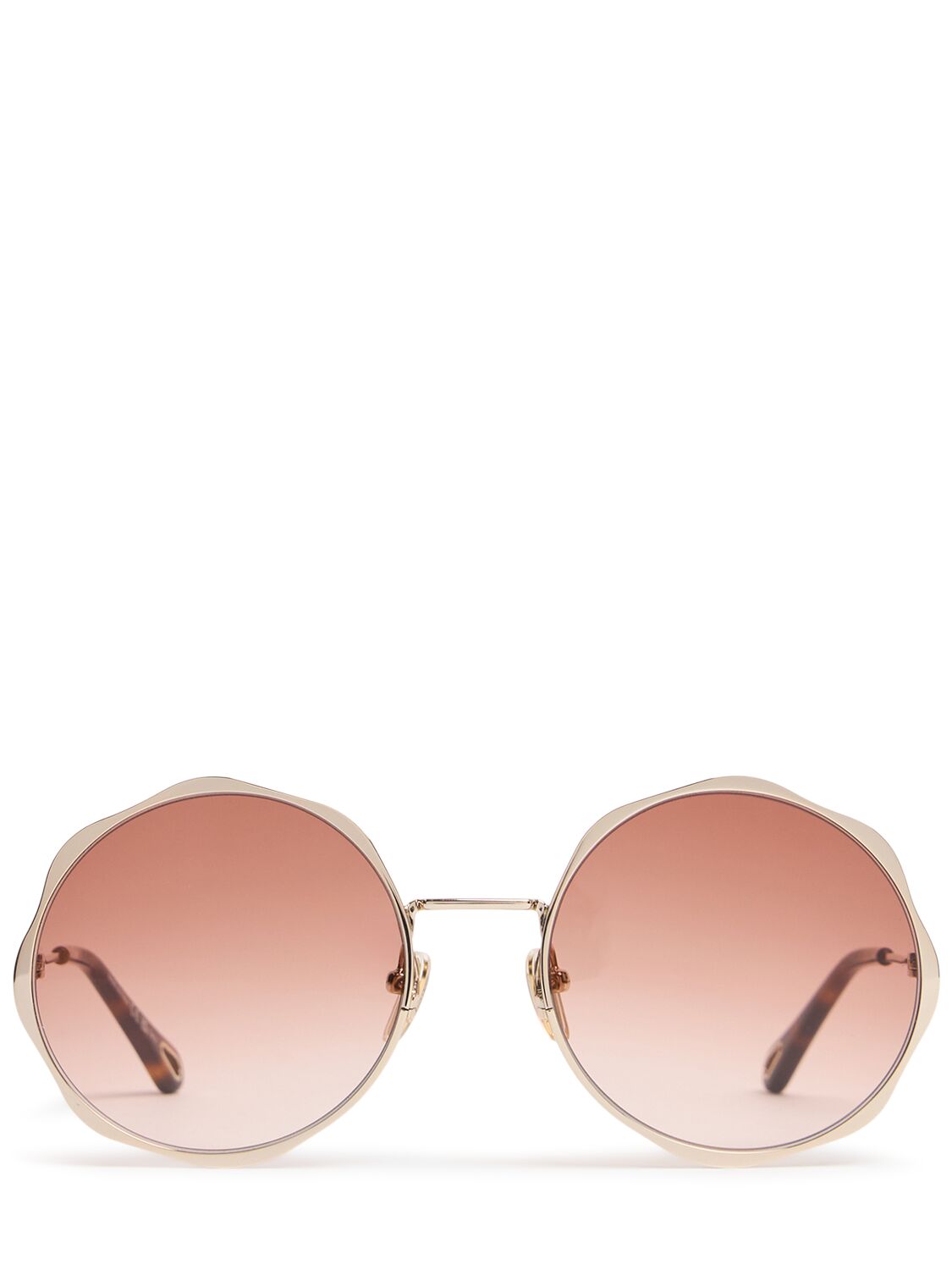 Lunettes De Soleil Rondes En Métal - CHLOÉ - Modalova