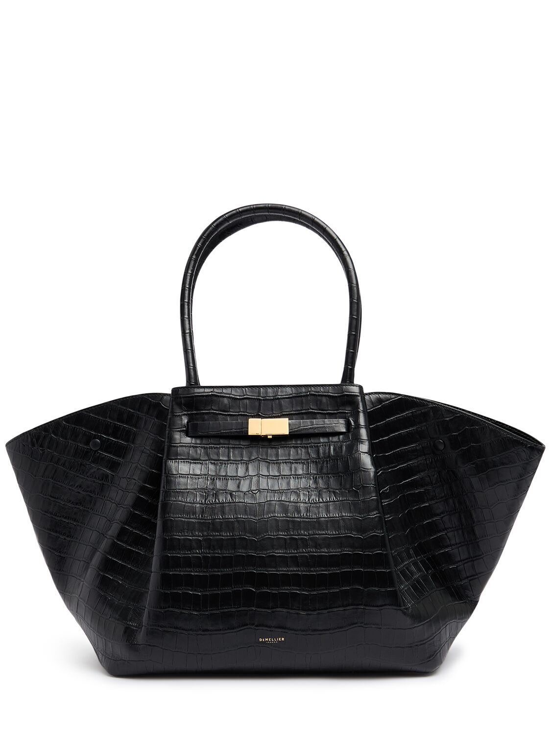 Demellier The New York Embossed Leather Tote Bag