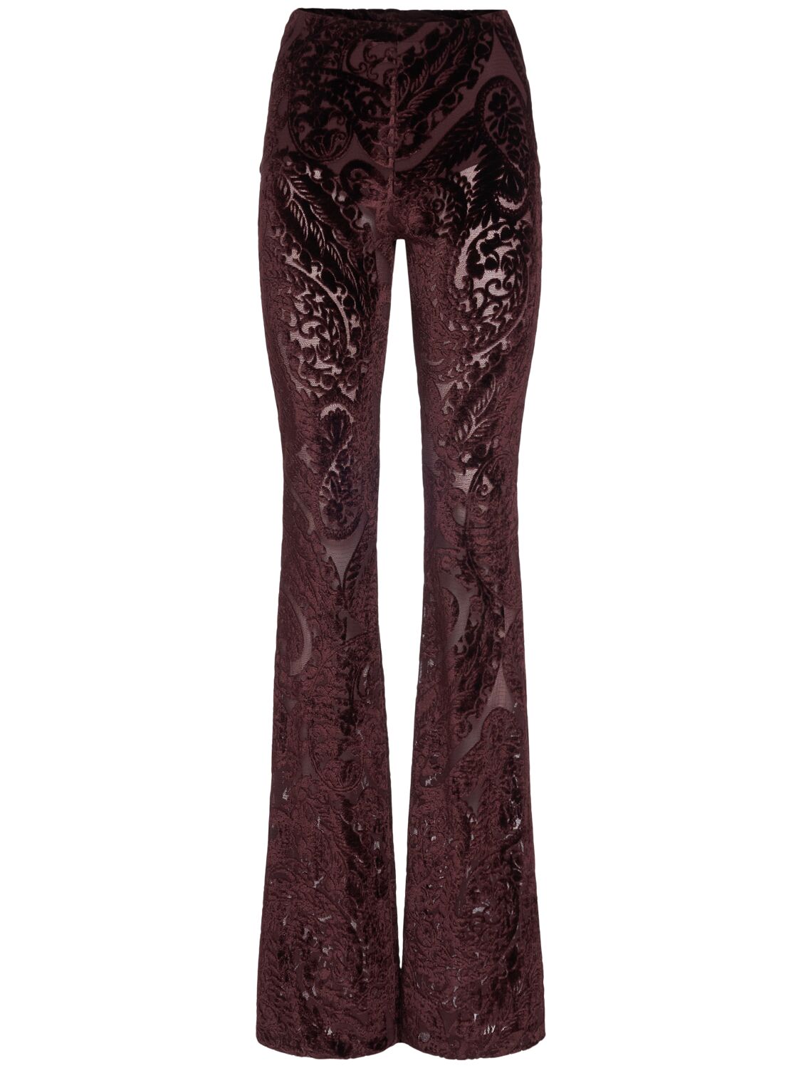 Etro Flared Trousers With Jacquard Effect