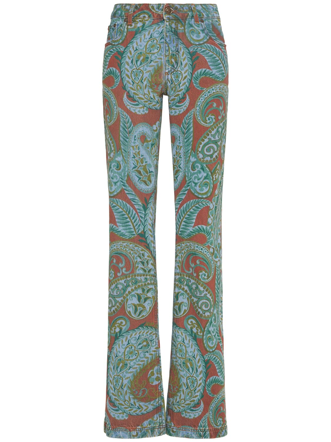 Etro Straight Fit With Paskey Motif Trousers Multicolor
